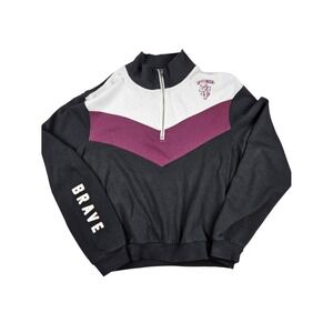 Harry Potter Womens Gryffindor Brave 1/4 Zip Pullover Sweater Size L